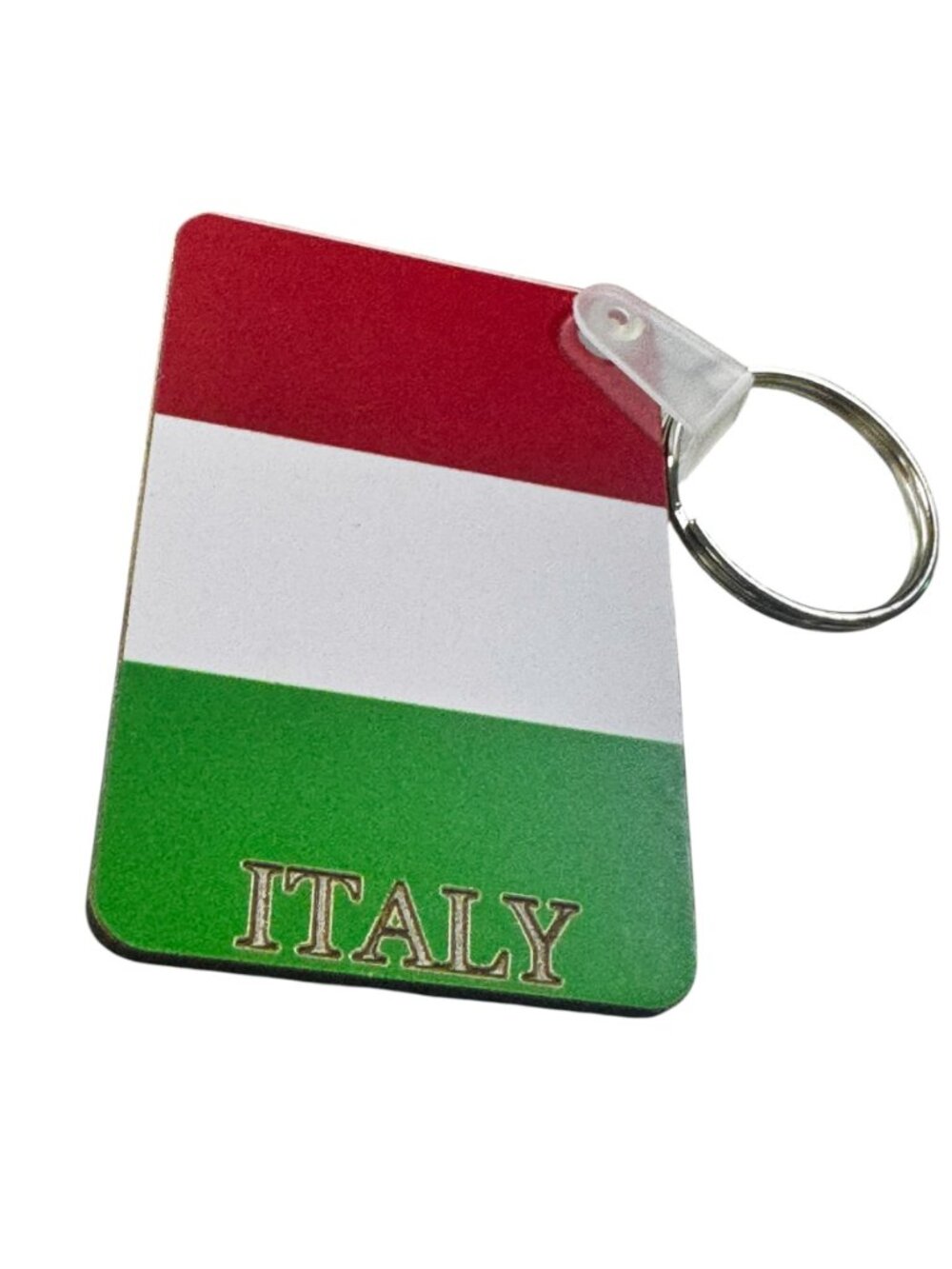 Italy Flag Keychain, Rectangular  Key Ring Souvenir - Picture 5 of 9